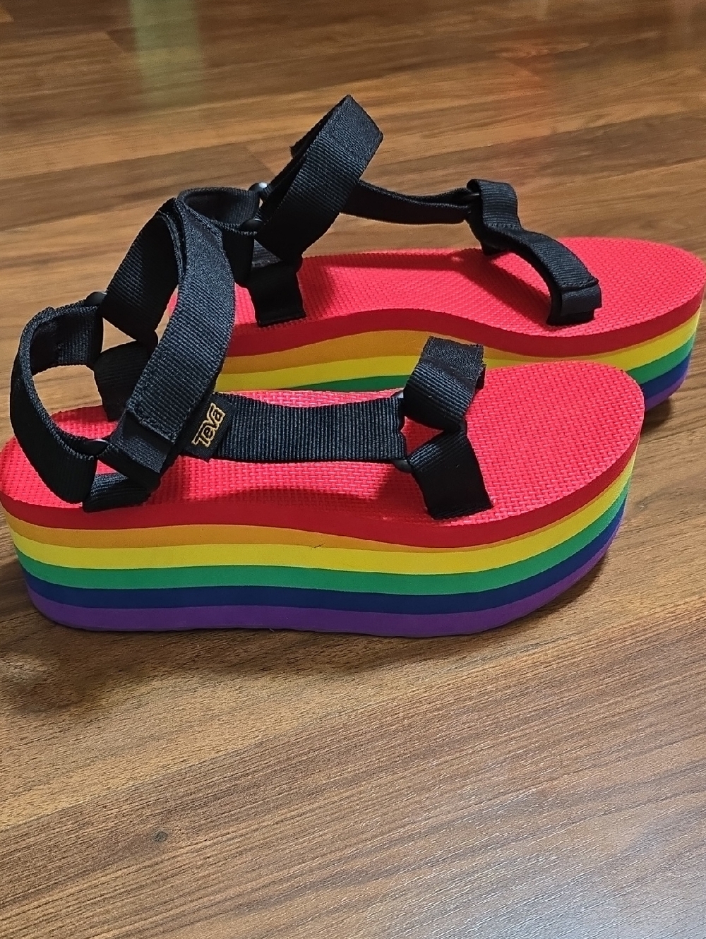 Teva Flatform Universal Rainbow Pride Platform Sandals